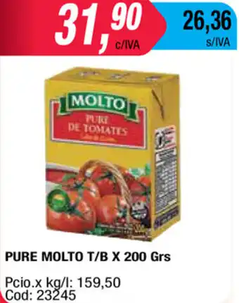 Maxiconsumo Molto Pure T/B x 200 grs oferta