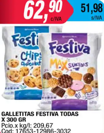 Maxiconsumo Festiva Galletitas Todas x 300 gr oferta