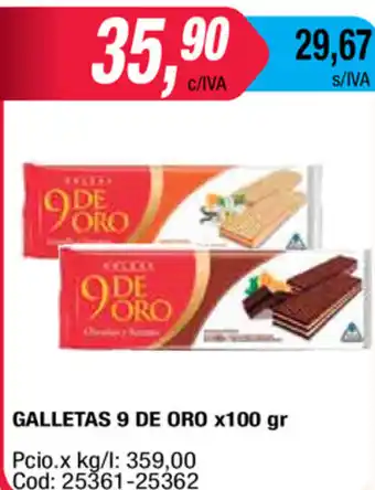 Maxiconsumo 9 De Oro Galletas x 100 gr oferta