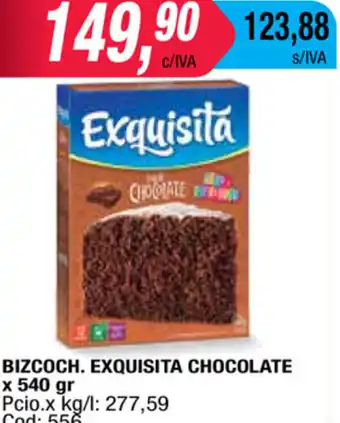 Maxiconsumo Exquisita Chocolate Bizcoch. x 540 gr oferta