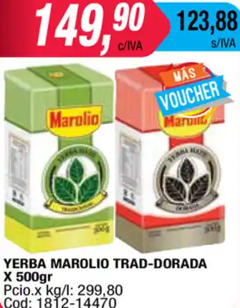 Maxiconsumo Marolio Yerba Trad-Dorada x 500 gr oferta