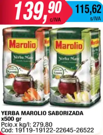 Maxiconsumo Marolio Yerba Saborizada x 500 gr oferta