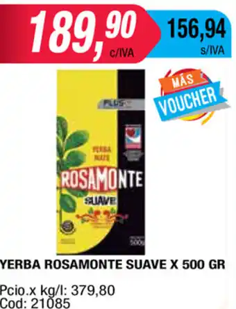 Maxiconsumo Rosamonte Yerba Suave x 500 gr oferta