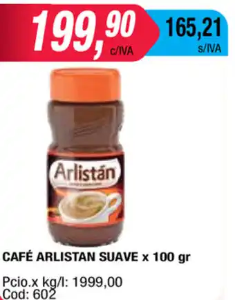 Maxiconsumo Arlistan Café Suave x 100 gr oferta