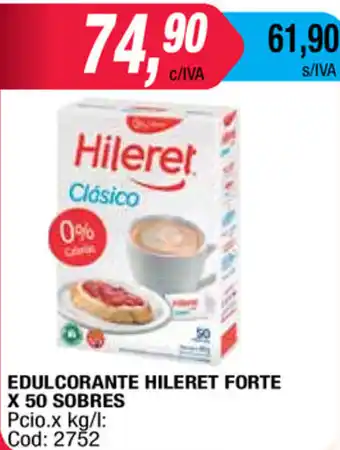 Maxiconsumo Hileret Edulcorante Forte x 50 sobres oferta