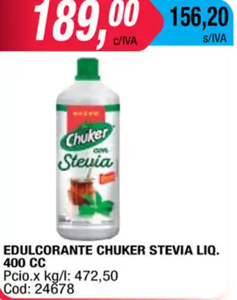 Maxiconsumo Chuker Edulcorante Stevia Liq. 400 cc oferta