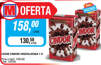 Maxiconsumo Leche Cindor Chocolatada 1lt oferta