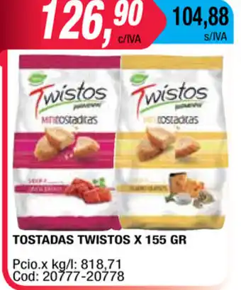 Maxiconsumo Twistos Tostadas x 155gr oferta
