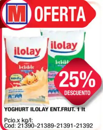 Maxiconsumo Ilolay Yoghurt Ent.Frtu 1lt oferta