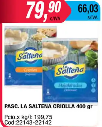 Maxiconsumo La Saltena Pasc.Criolla 400gr oferta