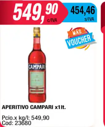 Maxiconsumo Campari Aperitivo x 1lt oferta