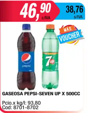 Maxiconsumo Pepsi/Seven-up Gaseosa x 500cc oferta