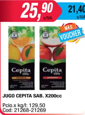 Maxiconsumo Cepita Jugo Sab x 200cc oferta