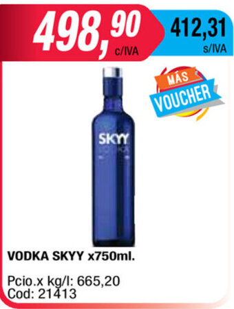 Maxiconsumo Vodka Skyy x 750ml oferta