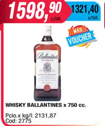 Maxiconsumo Ballantines Whisky x 750cc oferta
