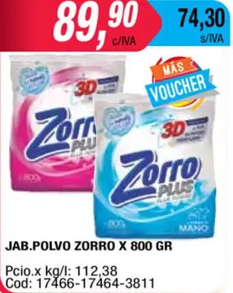 Maxiconsumo Zorro Jab Polvo x 800gr oferta