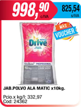 Maxiconsumo Jab.Polvo Ala Matic x 10kg oferta