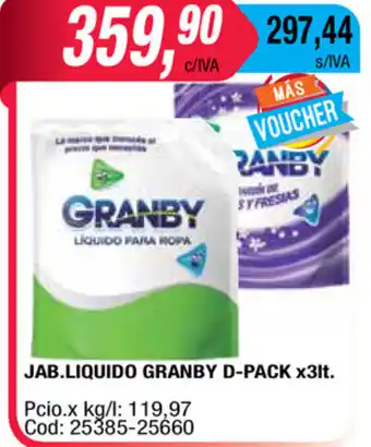 Maxiconsumo Granby Jab.Liq D-Pack x 3lt oferta