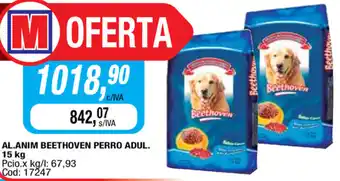 Maxiconsumo Beethoven Al.Anim Perro Adul 15kg oferta