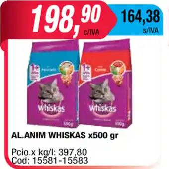 Maxiconsumo Whiskas Al.Anim x 500gr oferta