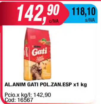 Maxiconsumo Gati Al Anim Pol.Zan Esp x 1kg oferta