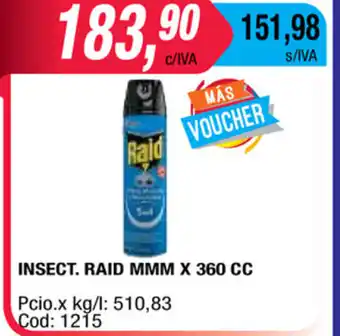 Maxiconsumo Raid Insect MMM x 360cc oferta