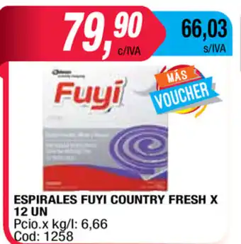 Maxiconsumo Fuyi Espirales Country Fresh x 12un oferta