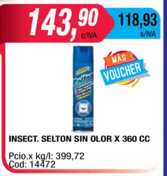 Maxiconsumo Selton Insect Sin Olor x 360cc oferta