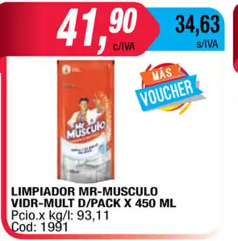 Maxiconsumo Mr.Musculo limpiador Vidr-Mult D/Pack x 450ml oferta