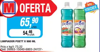 Maxiconsumo Poett Limpiador x 900ml oferta