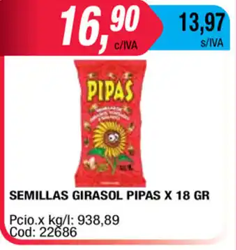Maxiconsumo Pipas Semillas Girasol x 18gr oferta