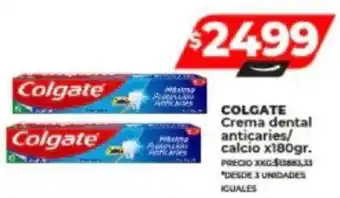 Supermayorista Vital COLGATE Crema dental anticaries/ calcio x 180gr oferta