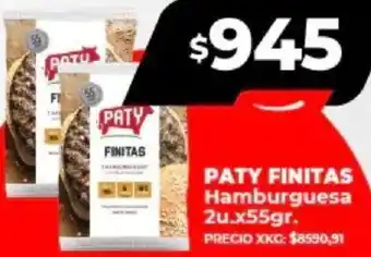Supermayorista Vital PATY FINITAS Hamburguesa 2u x 55gr oferta