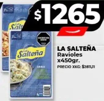 Supermayorista Vital LA SALTEÑA Ravioles x 450gr oferta