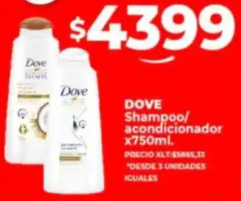 Supermayorista Vital DOVE Shampoo/ acondicionador x 750ml oferta