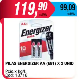Maxiconsumo Energizer AA Pilas x 2 unid oferta