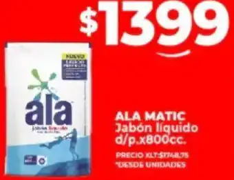 Supermayorista Vital ALA MATIC Jabón líquido d/p. x 800cc oferta
