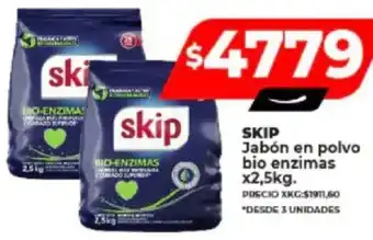Supermayorista Vital SKIP Jabón en polvo bio enzimas x 2,5kg oferta