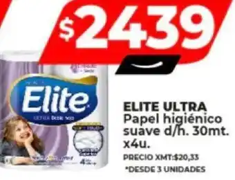Supermayorista Vital ELITE ULTRA Papel higiénico suave d/h. 30mt. x 4u oferta