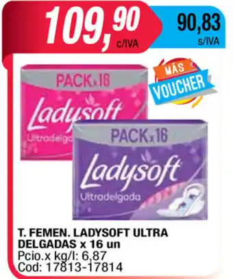Maxiconsumo LadySoft T.Femen Ultra Delgadas x 16un oferta