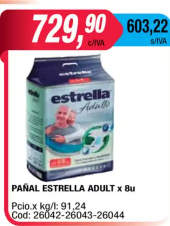 Maxiconsumo Pañal Estrella Adult x 8u oferta