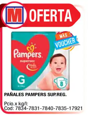 Maxiconsumo Pampers Pañales Sup.Reg oferta