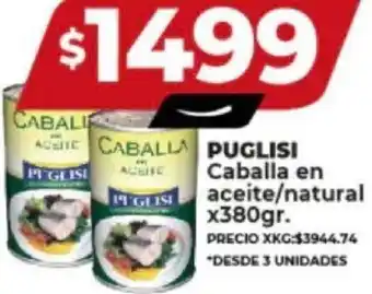 Supermayorista Vital PUGLISI Caballa en aceite/natural x 380gr oferta