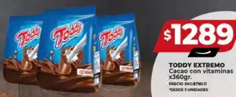 Supermayorista Vital TODDY EXTREMO Cacao con vitaminas x 360gr oferta