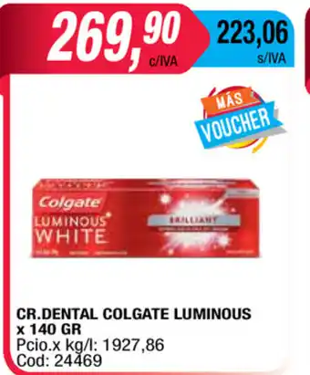 Maxiconsumo Colgate Luminous Cr.Dental x 140gr oferta