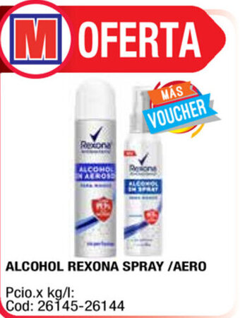 Maxiconsumo Rexona Alcohol Spray/Aero oferta