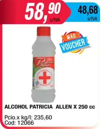 Maxiconsumo Patricia Alcohol Allen x 250cc oferta