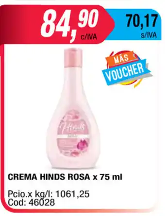 Maxiconsumo Hinds Crema Rosa x 75ml oferta