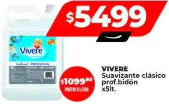 Supermayorista Vital VIVERE Suavizante clásico prof.bidón x 5lt oferta