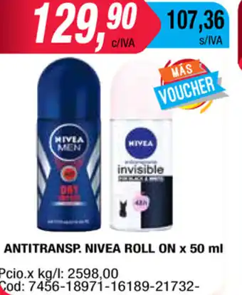 Maxiconsumo Nivea Antitransp Roll On x 50ml oferta